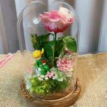 【永生花禮】小王子與他的玫瑰玻璃盅/永生花禮/祝賀花禮/情人節