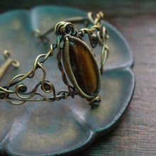 | MC |繞線虎眼石手鐲 手工編織  復古 wire wrap