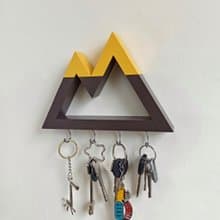 Wall key holder mountains, wooden key rack, key hooks for wall
