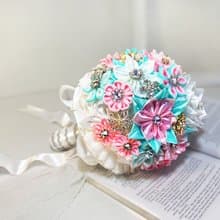 珠寶捧花神話系-初春寧芙 手工珍珠緞帶水鑽 花束 手捧花