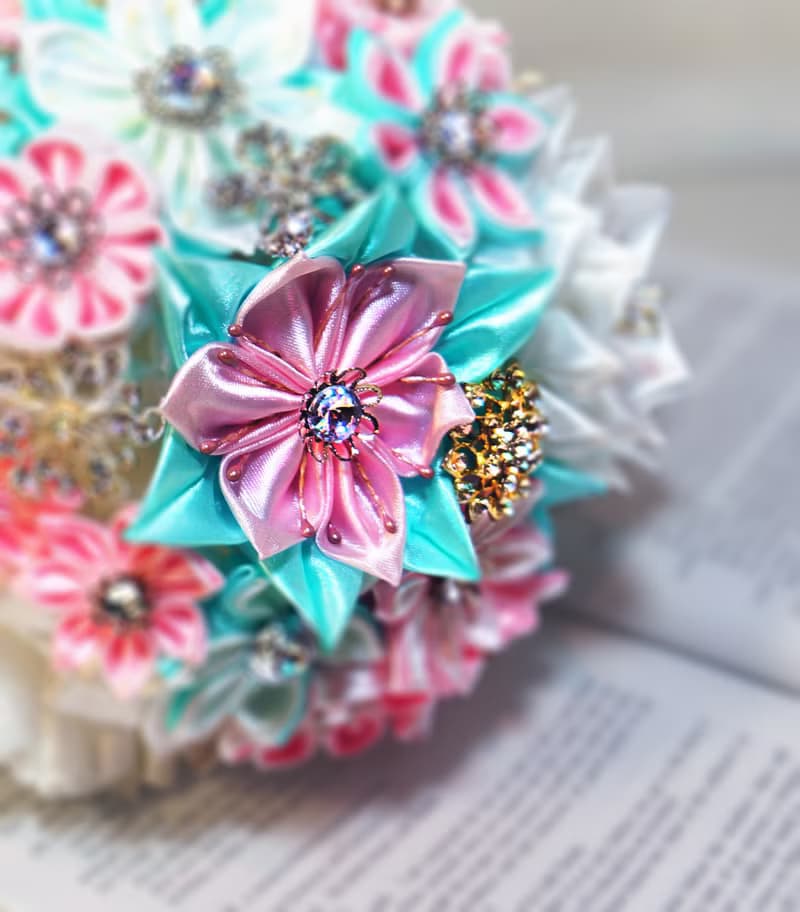 珠寶捧花神話系-初春寧芙 手工珍珠緞帶水鑽 花束 手捧花