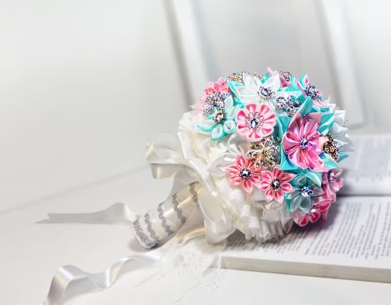 珠寶捧花神話系-初春寧芙 手工珍珠緞帶水鑽 花束 手捧花