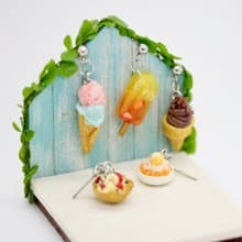 袖珍清涼夏日冰品套組耳環 Miniature Ice Cream earring 芒果冰