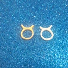 50 PCS WHITE GOLD TAURUS ZODIAC SIGN DÉCOR CRAFT CARD MAKING EMBELLISHMENT