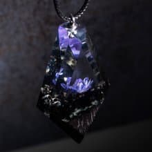 吊墜紫羅蘭與乾天然花可愛的禮物給她
