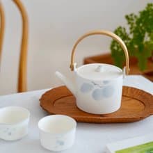 三徑就荒 | 蘭庭白霧系列提梁茶壺 茶壺泡茶家用陶瓷套裝 送長輩