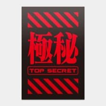極秘 Top secret 防水貼紙組合 可貼筆電 行李箱 汽機車 030