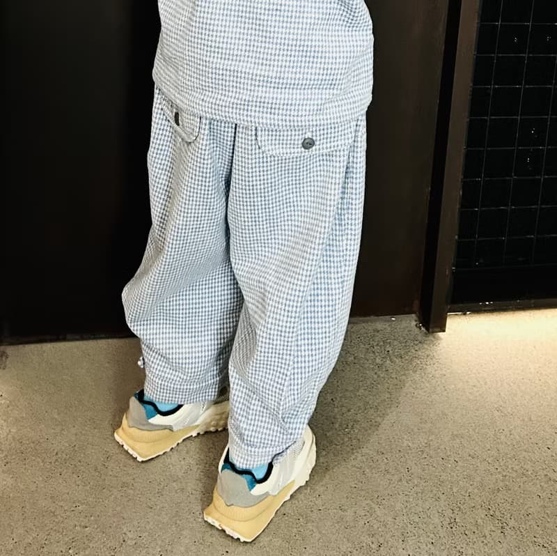 藍色千鳥紋休閒長褲子 / 童裝