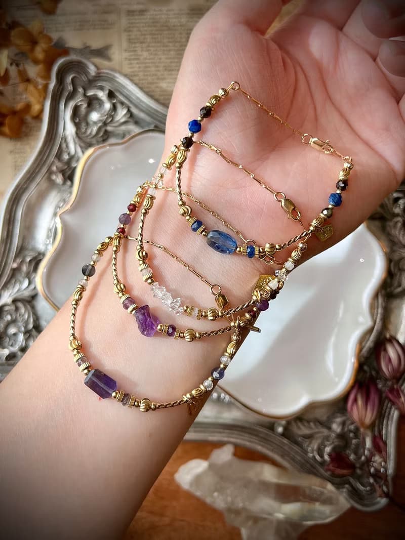 -華麗的冒險-天然水晶手鏈/黃銅手鍊