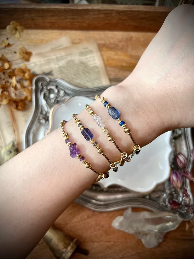 -華麗的冒險-天然水晶手鏈/黃銅手鍊