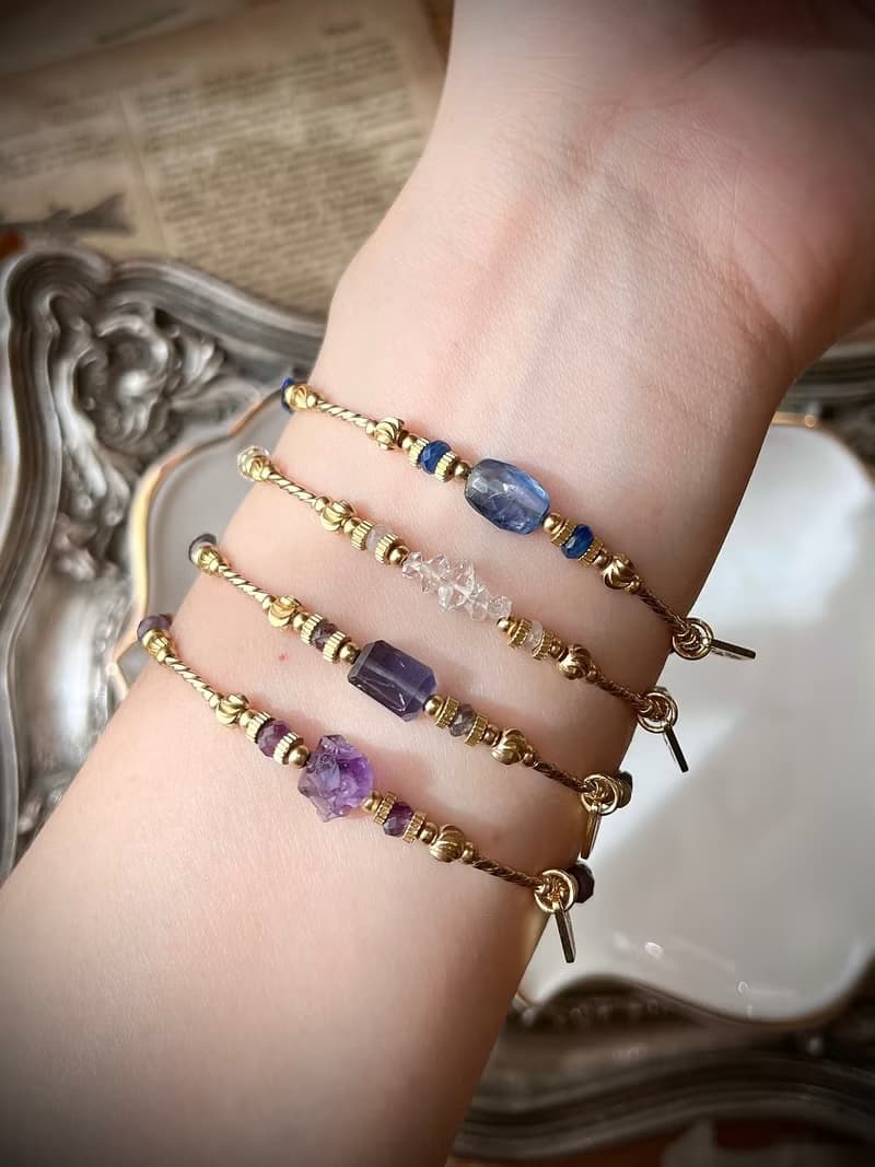 -華麗的冒險-天然水晶手鏈/黃銅手鍊