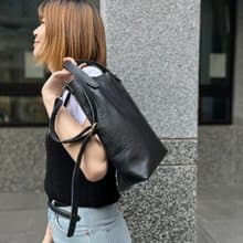 【不是小廢包是大廢包】黑色軟軟 手工牛皮 肩背 手提包