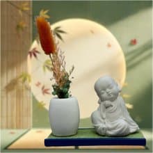 禪風設計 仿真榻榻米版香氛組 淨念吉祥之小佛一念 居家涼感提升