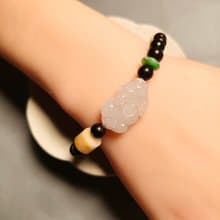 -轉念成福- 天然緬甸翡翠貔貅 本命年手鍊 招財守護 心念守玉 05