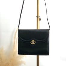 【 日本直送　名牌中古包 】CELINE セリーヌ ショルダーバッグ ブラック ブラゾン レザー vintage ヴィンテージ オールド zfryrd