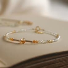 手鍊 黃水晶 瑪瑙 珍珠 - 轉變 -