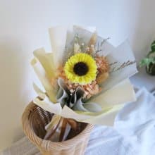 只向著你 / 單枝太陽花束 / 乾燥花 索拉花 向日葵 花束 求婚