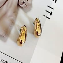 vintage jewelry  NAPIER 氣質金色水滴勾型 夾式耳環
