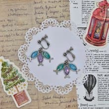 原創耳飾 恩典漣漪 閃閃耶穌魚 福音創作 手作 樹脂 夾式耳環