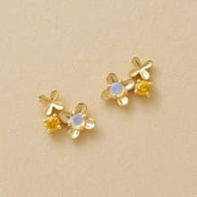 【誕生花珠寶】 十月 - 香橄欖耳環 (18K/10K 黃金)