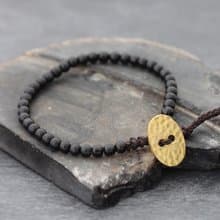 黑色瑪瑙手工基本男士男士中性