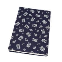 A5 可調式 媽媽手冊 布書衣 布書套 - 日本 招財貓 (藍)