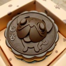 巴毒巧克力-牛奶巧克力口味-生日禮物-狗狗造型--巴哥犬