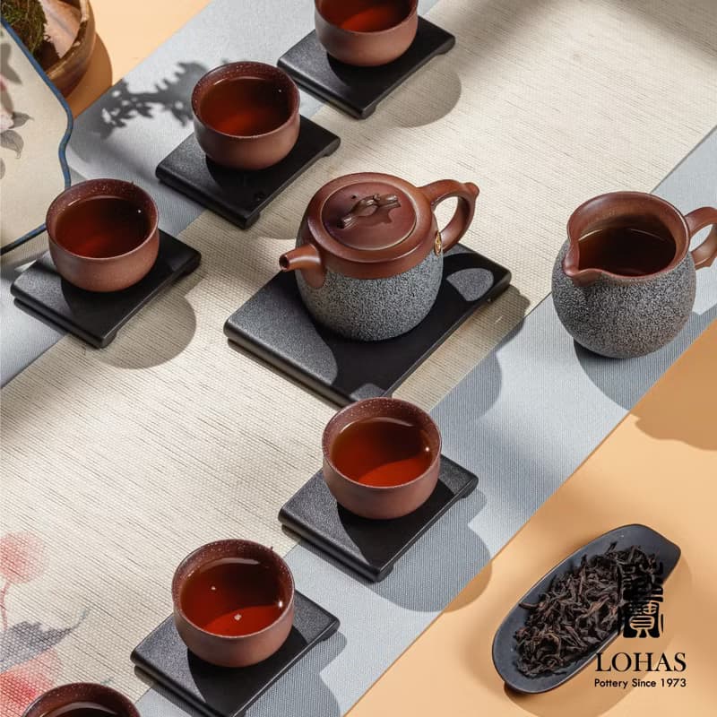 陸寶 泉林雅集 1壺1海6杯+壺承 原礦陶 茶具組 茶器