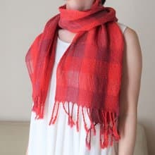手織りストール　コットンシルク　情熱 　タペストリー　ギフト　Shawl (M) 16　入學   畢業　母親節　禮物　生日禮物