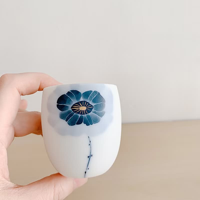 銀蓮花茶杯 /真窯
