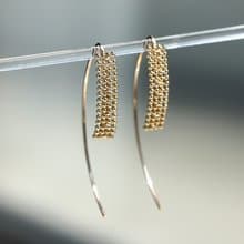 14kgf- ball bar marquis pierced earrings