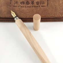 【DT&CREATION】天圓地方原木三角鋼筆 - 水晶版 - 楓木