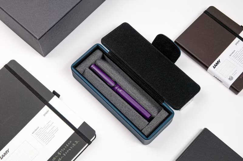 【雷雕免費刻字】LAMY 鋼珠筆皮革筆盒 湛藍 / SAFARI - 紫丁香