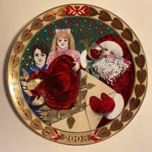 Christmas decorative plate 2008, Royal Copenhagen, 26 cm