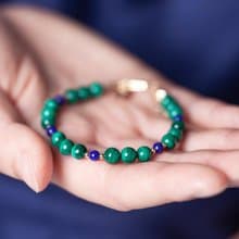 孔雀石青金石手鍊