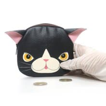【雙11折扣】Black cat coin purse ,small wallet bag with zip.various card pockets.