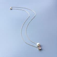 K10/SV925 Moonstone Necklace, June Birthstone,Pearl Dainty Necklace月光石