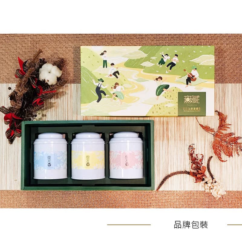 X2【端午公益禮盒】無藏 開花茶 綜合10顆大罐裝_三入精美大禮盒