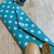 文青風環保純棉筷袋 浪漫圈圈 柔情湖水 日本 潮物 收納 手作餐具