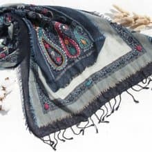 羊絨毛毯 水煮羊毛披肩/針織圍巾/刺繡圍巾/羊絨披巾/喀什米爾Cashmere 聖誕節禮物 交換禮物 母親節 父親節-花