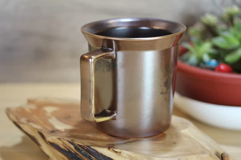【送禮好物】240ml 柴燒古銅金 方韻杯 咖啡杯 台灣鶯歌製
