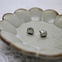 不規則切面純銀耳針