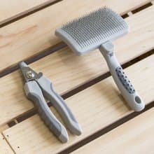 奧本日常梳剪組 超方便伸縮針梳+寵物安全指甲剪(貓狗適用)