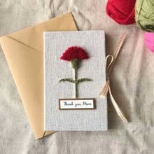 康乃馨花   母親節 手工卡片 Mother's Day Card  | 紅色花