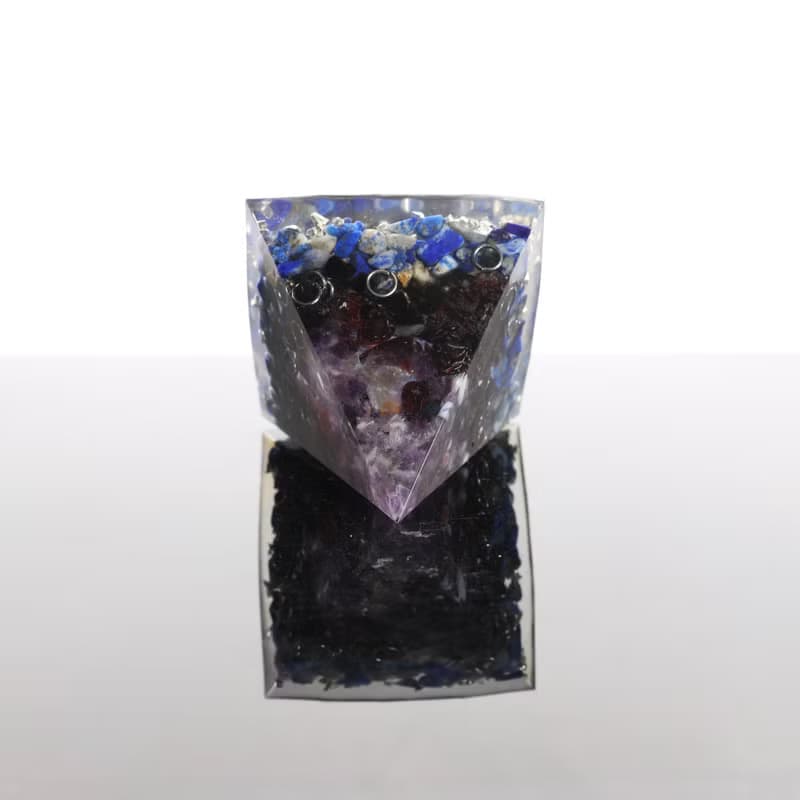 【母親節禮物】透明感生命之樹紫水晶智慧奧剛金字塔Orgonite水晶