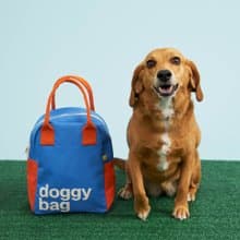 拉鍊隨手袋【doggy bag】-加拿大Fluf有機棉_狗狗造型 遛狗袋