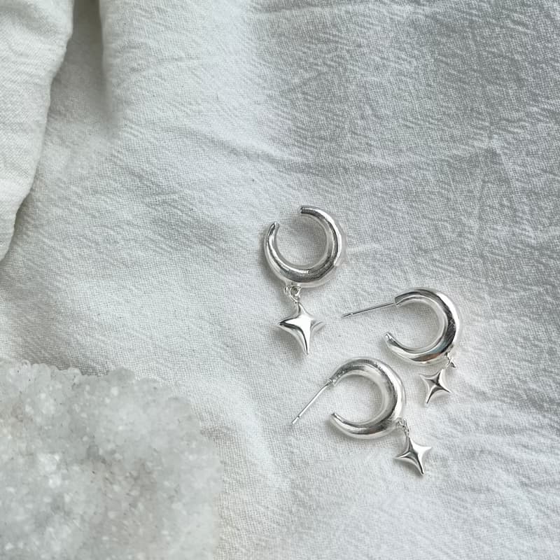 新月與星耳夾 Crescent & Star earcuff