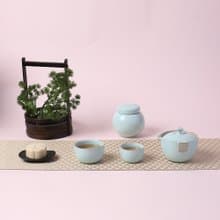 陸寶 福運連連茶禮 1壺2杯+茶葉罐 茶具組
