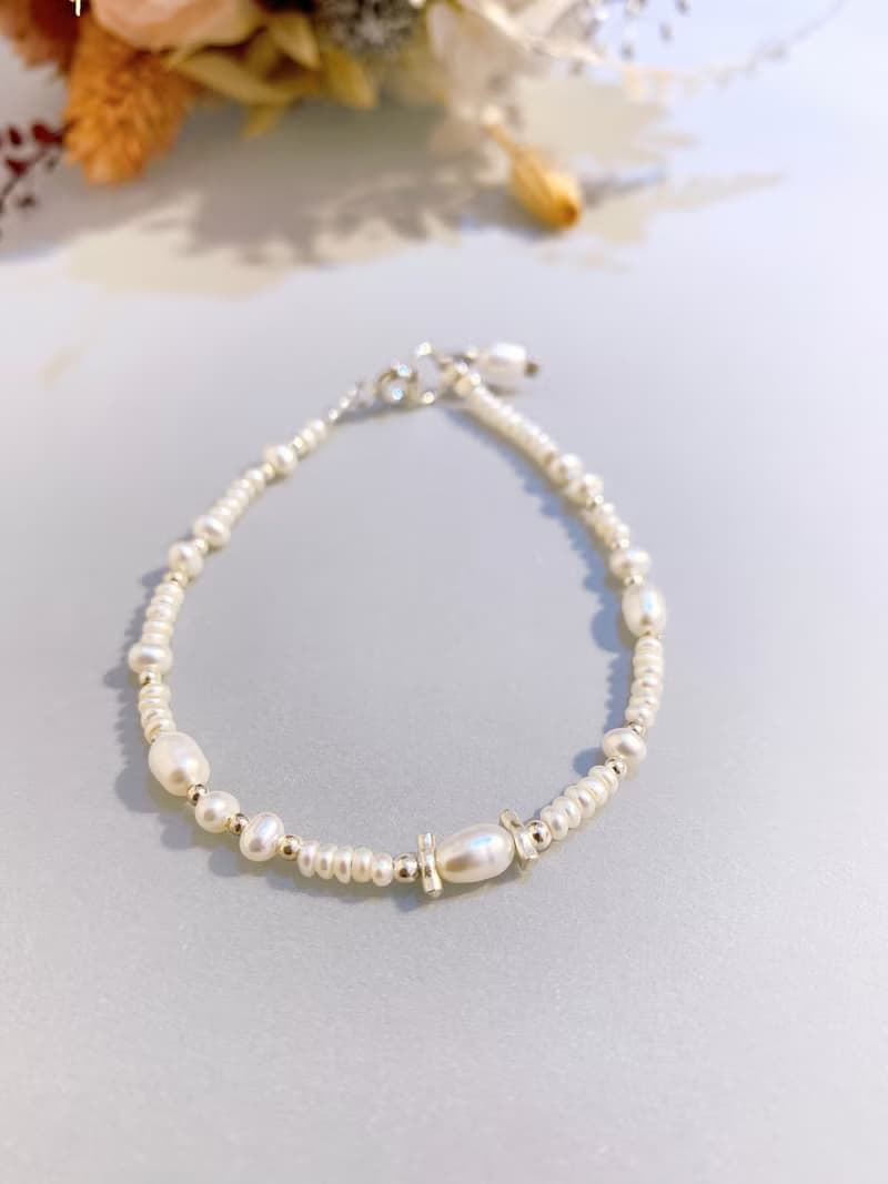 Ops Pearl silver bracelet- 小珍珠/極簡/純銀/限定/手鍊/禮物