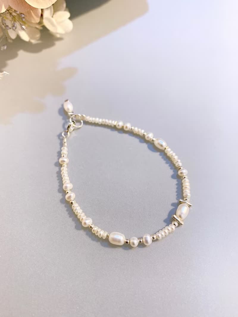 Ops Pearl silver bracelet- 小珍珠/極簡/純銀/限定/手鍊/禮物